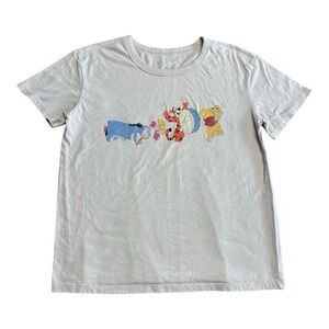 Women's Disney Winnie‎ The Pooh Friends T-Shirt Tan Large